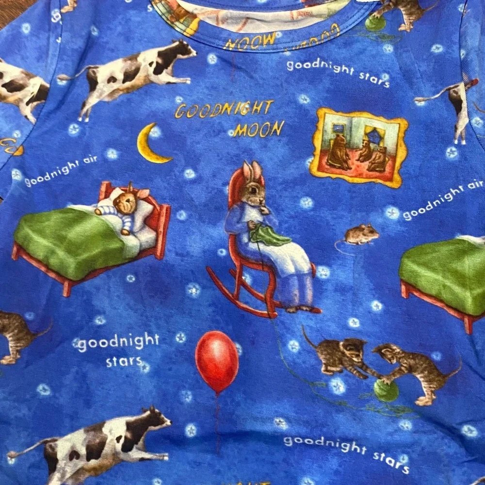 Little Legends Modal Blue Goodnight Moon Lounge Dress Nightgown 2T NWT - Picture 4 of 8